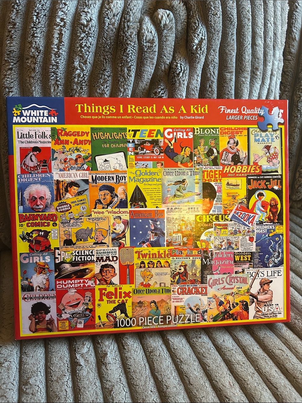 White Mountain Puzzles 1000-piece Jigsaw Puzzle “Things I Read As A Kid"
